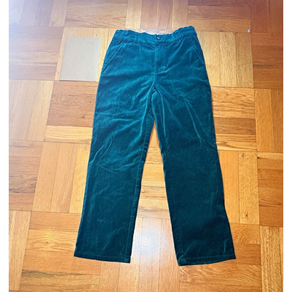 Gymboree Boys Green Solid Corduroy Pants Cotton Elastic Waist